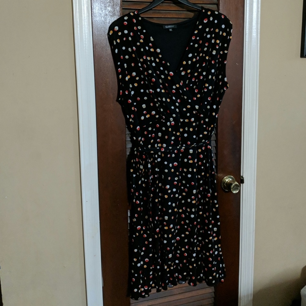 Sweet, slinky dotted dress by Glamour